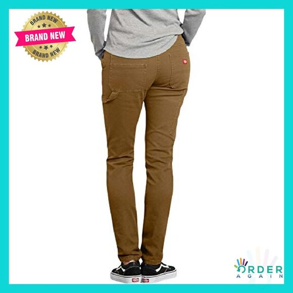 Slim Straight Carpenter Pants Stretch Duck Fabric Work Utility Classic - Picture 3 of 4